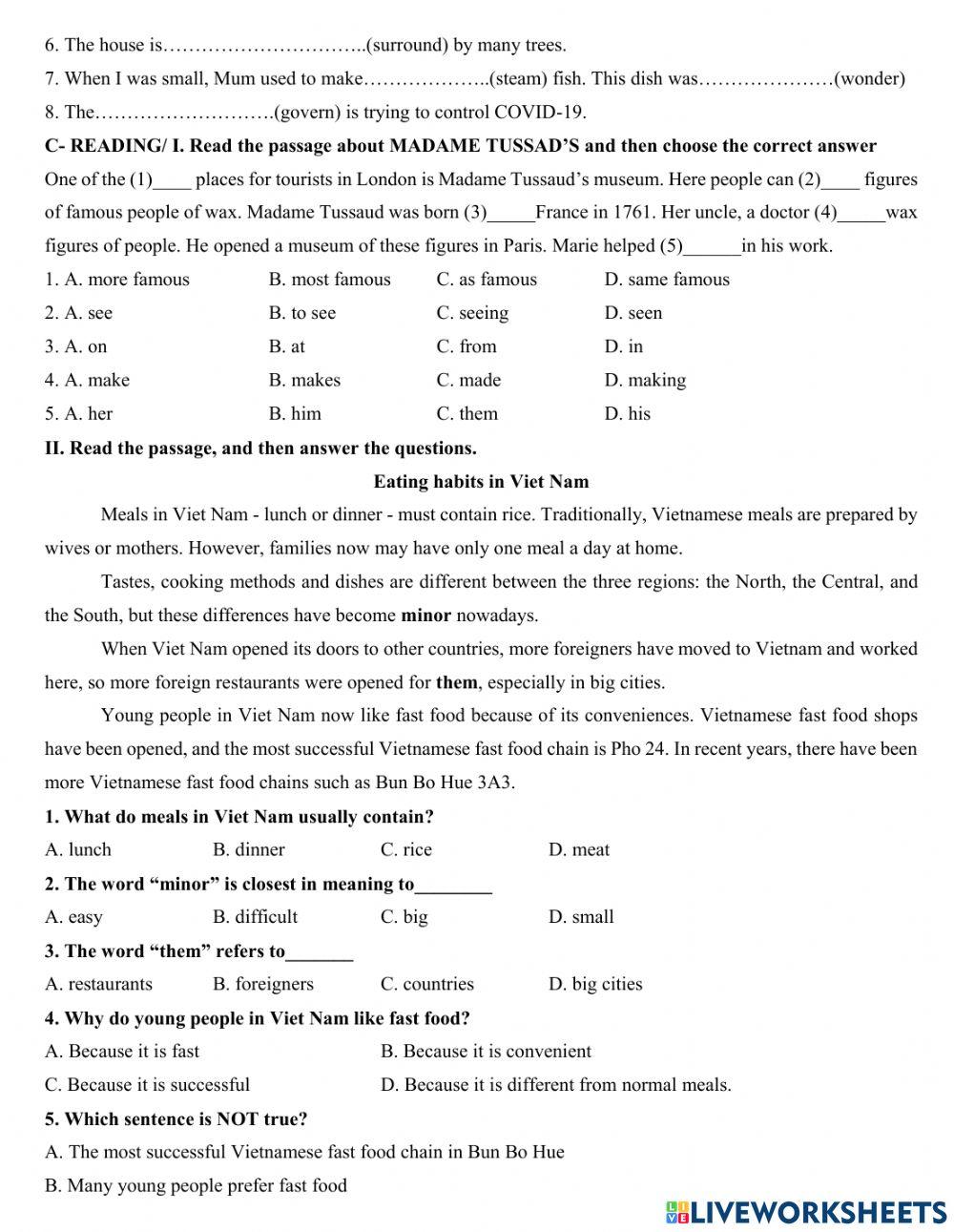 Grade 6- September Test