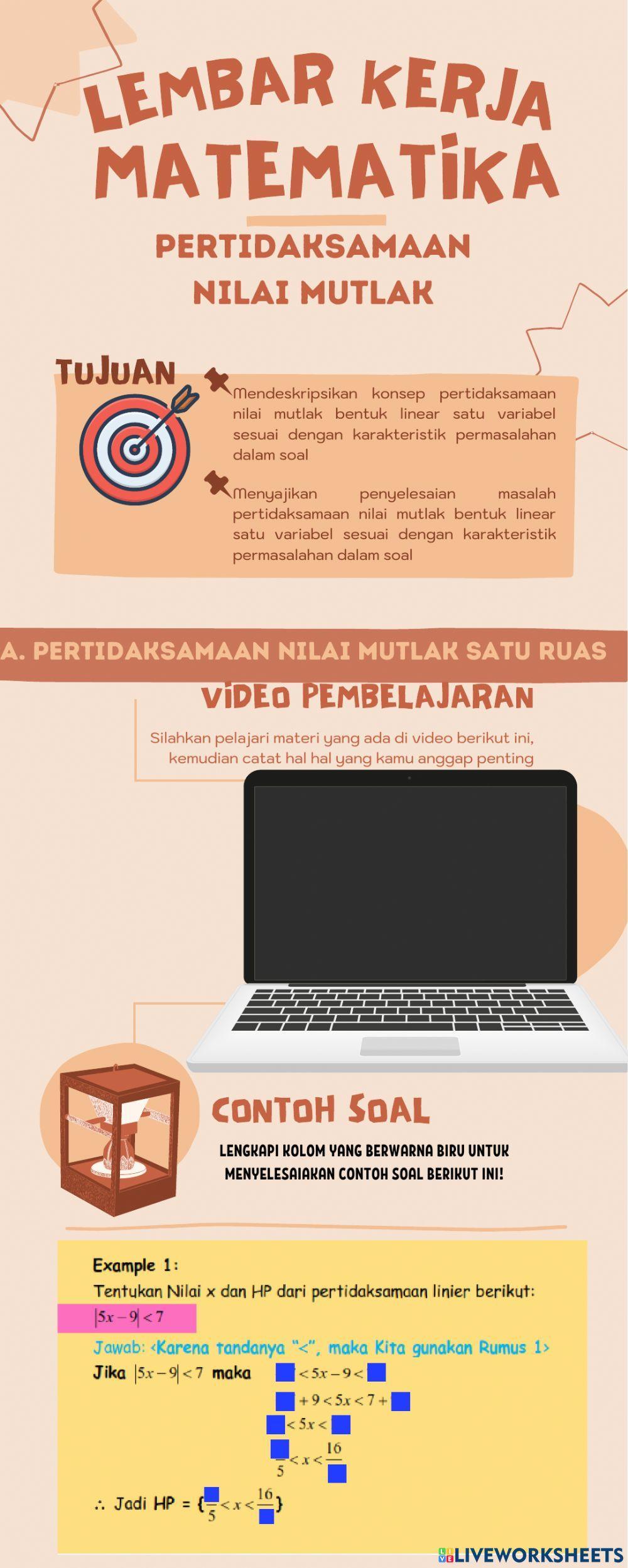 Pertidaksamaan Nilai Mutlak