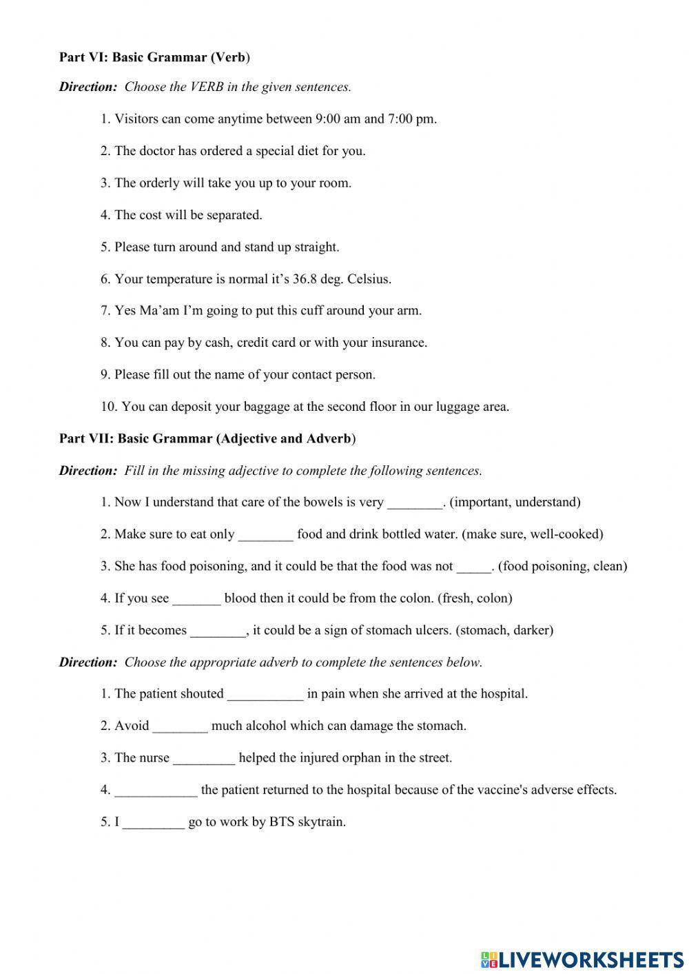 Basic Non-Clinical Midterm Test