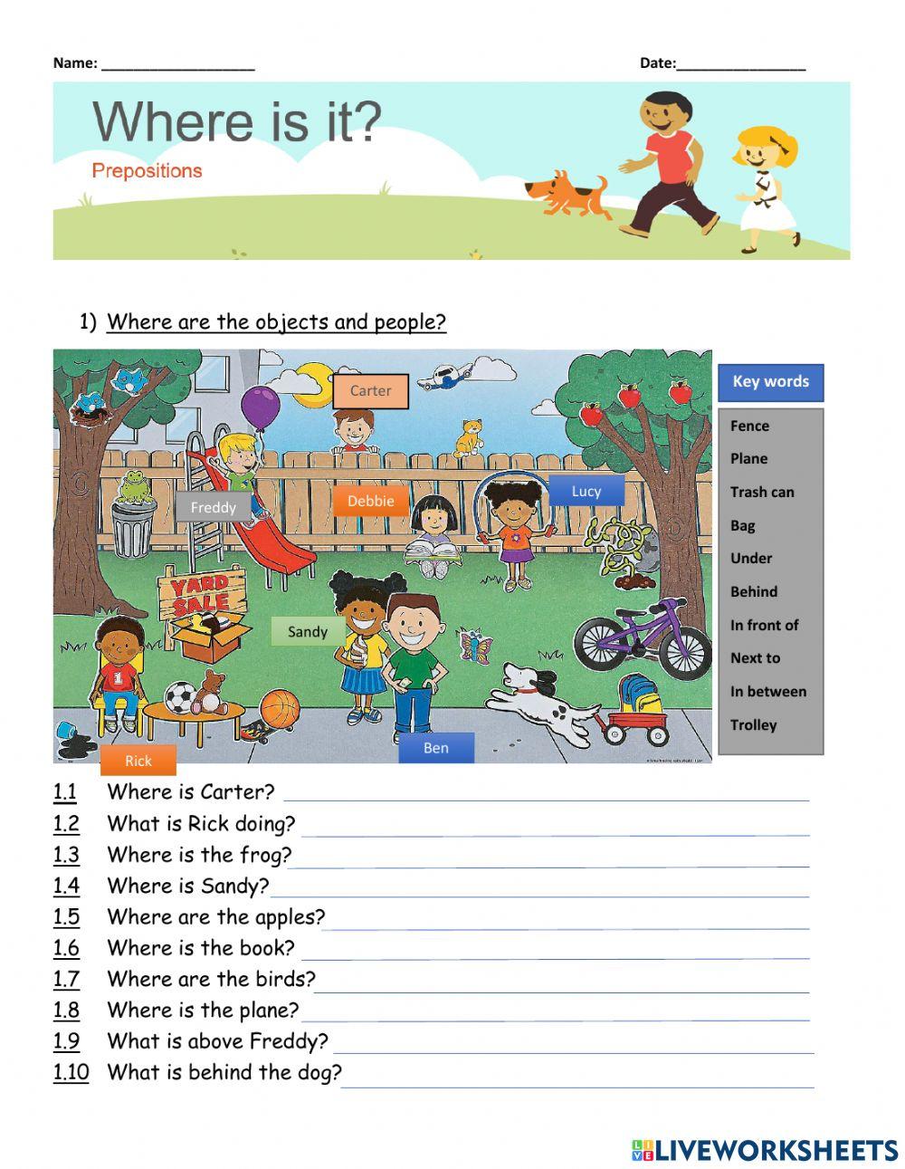 Where is it? Prepositions