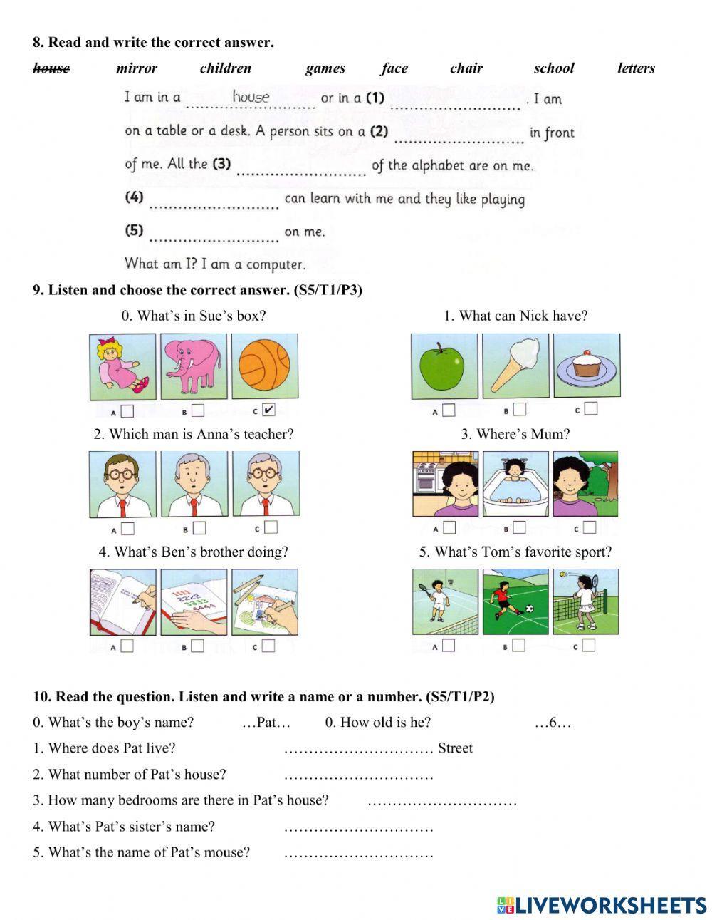 Grade 4 September test