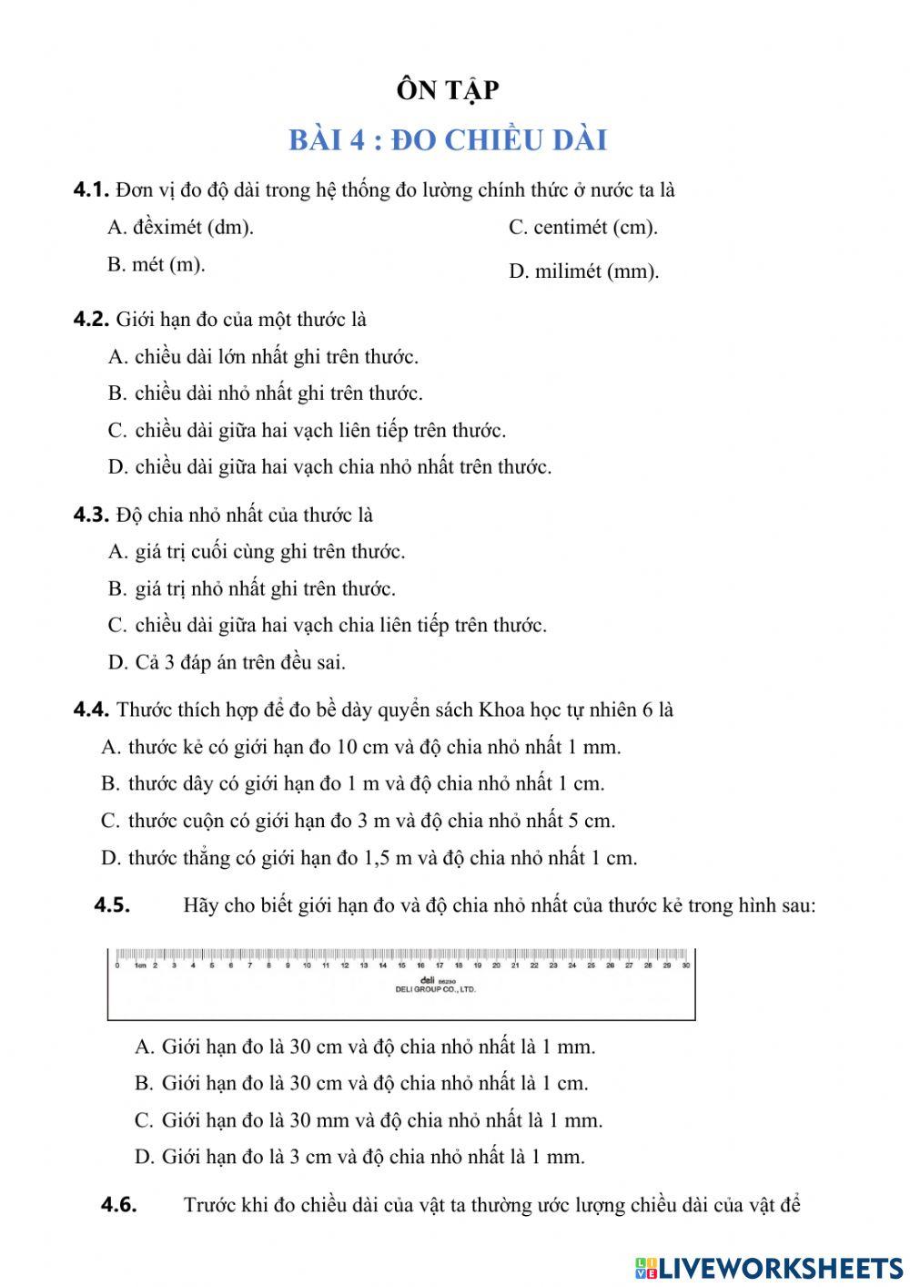 Ôn tập Chủ Đề 1