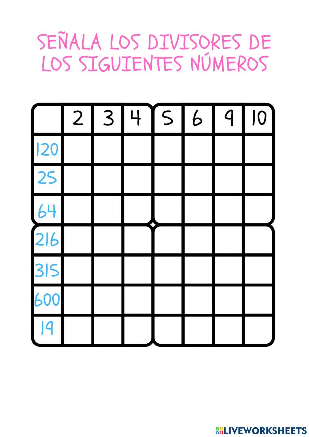 Criterios de divisibilidad