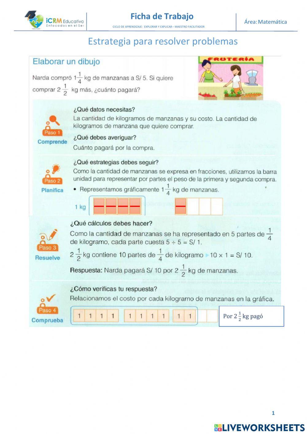Problemas con fracciones