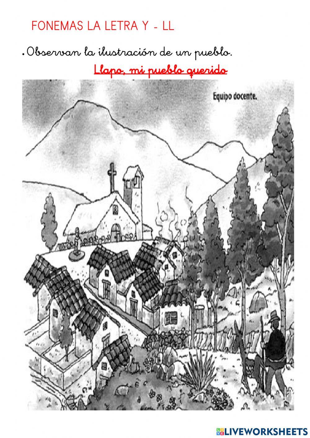 Comprensión de lectura:-Llapo mi querido pueblo-