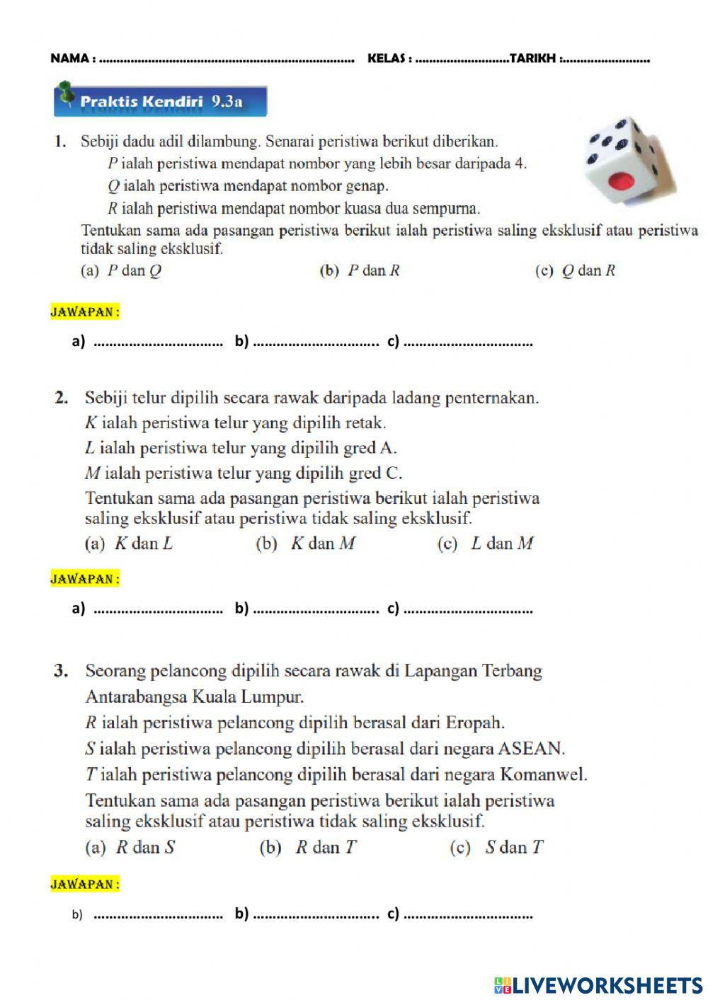 Math t4 bab 9kebarangkalian peristiwa bergabung