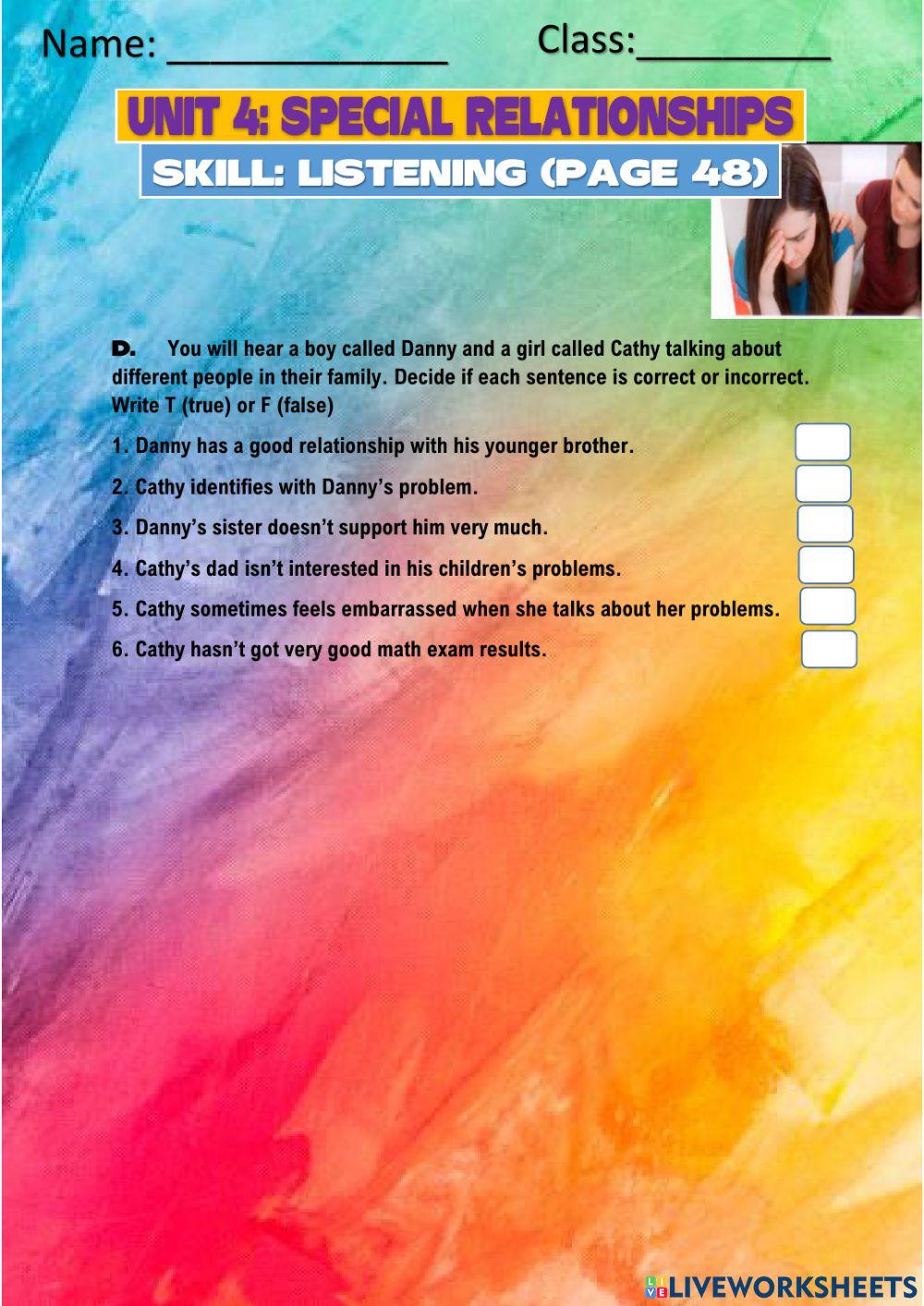 Unit 4: Listening (D)