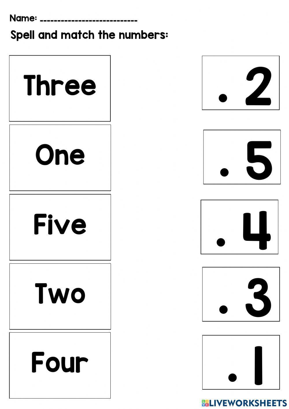 Match the numbers