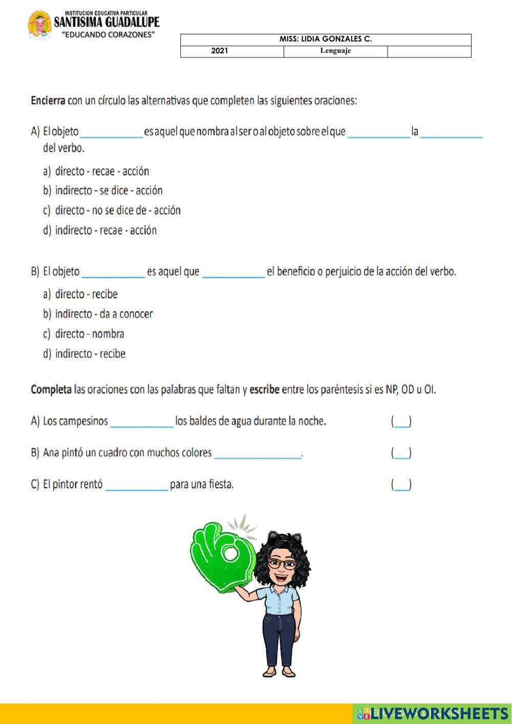 Predicado y su estructura ii