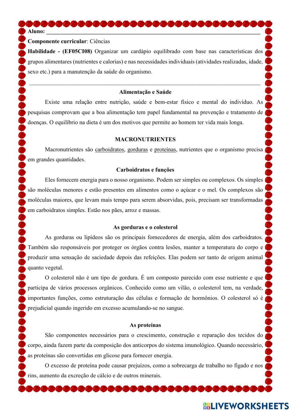 Alimentação e Saúde