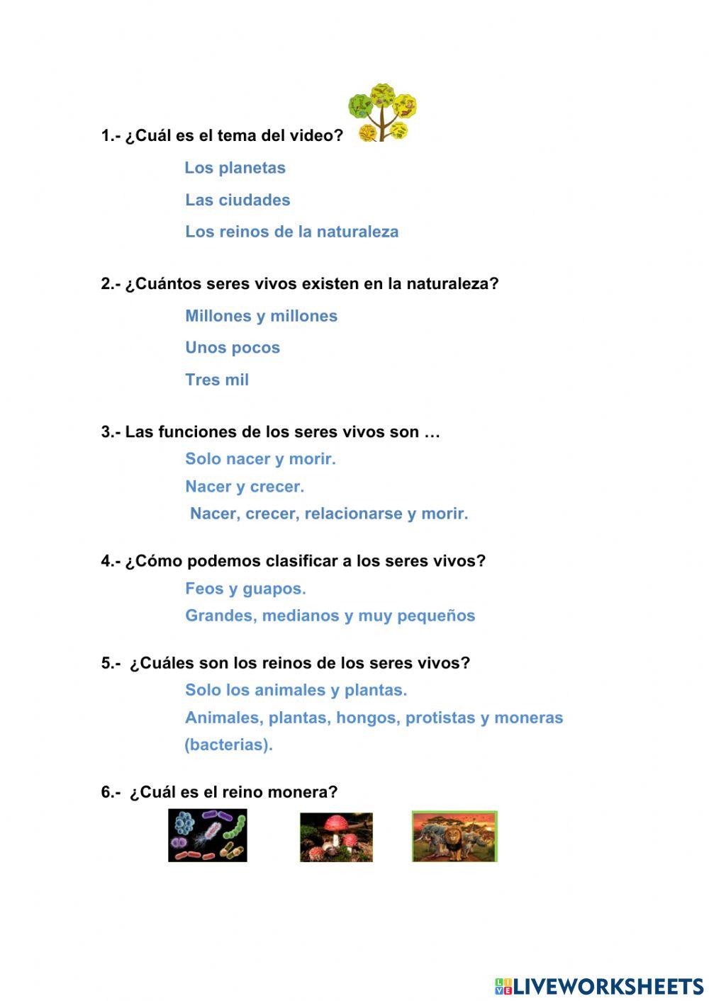 Los reinos de la naturaleza