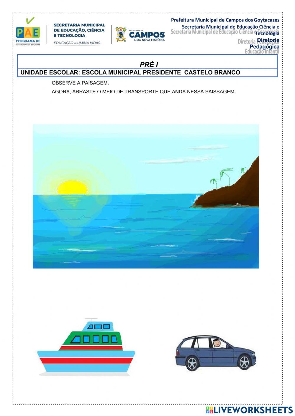 Meio de transporte aquático