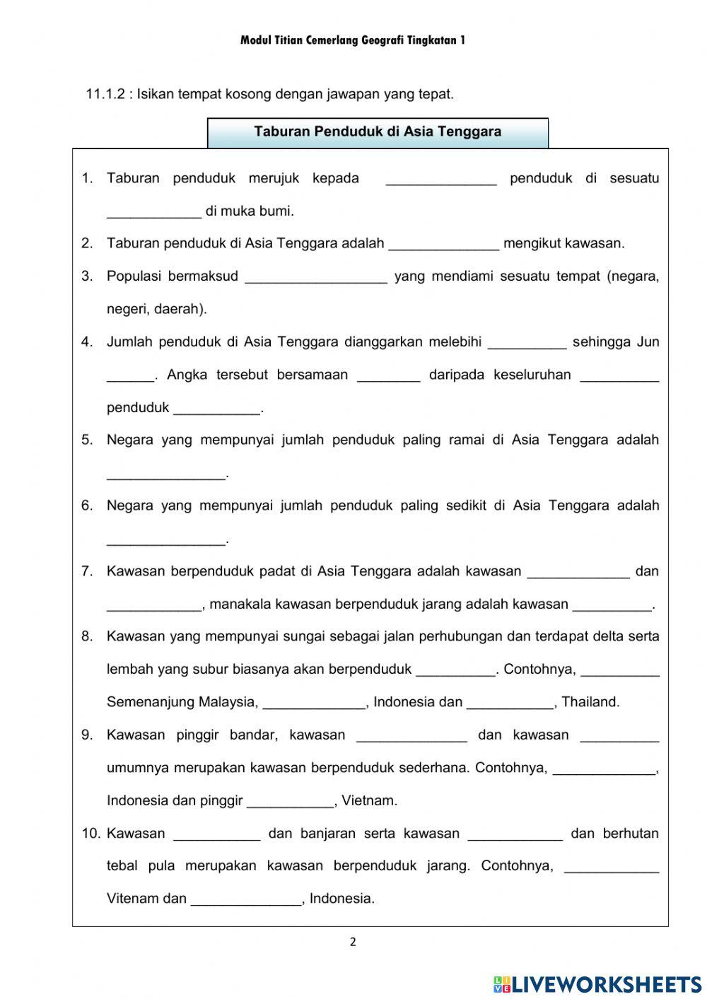 Geografi T1 Bab 11 (11.1) Geografi T1 Bab 11 (11.1)