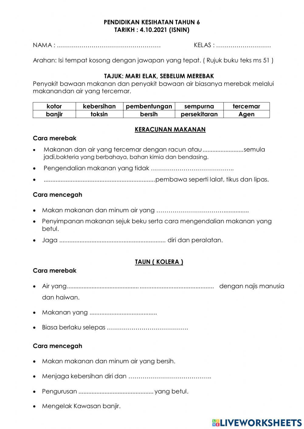 Mari elak sebelum merebak