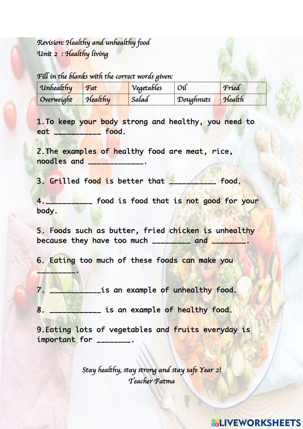 Healthy Food 1462377 Iamteacherfatma LiveWorksheets healthy-food-1462377-iamteacherfatma-liveworksheets