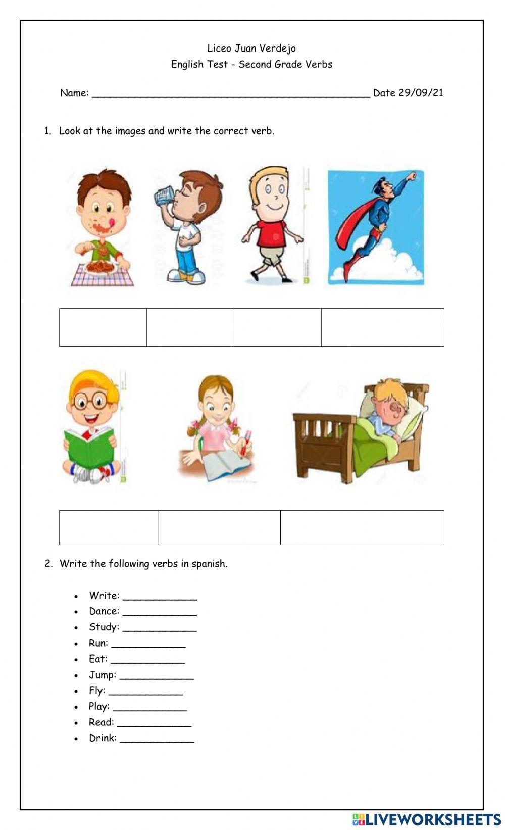 1462542 | Verbs | Diana_martinez | LiveWorksheets