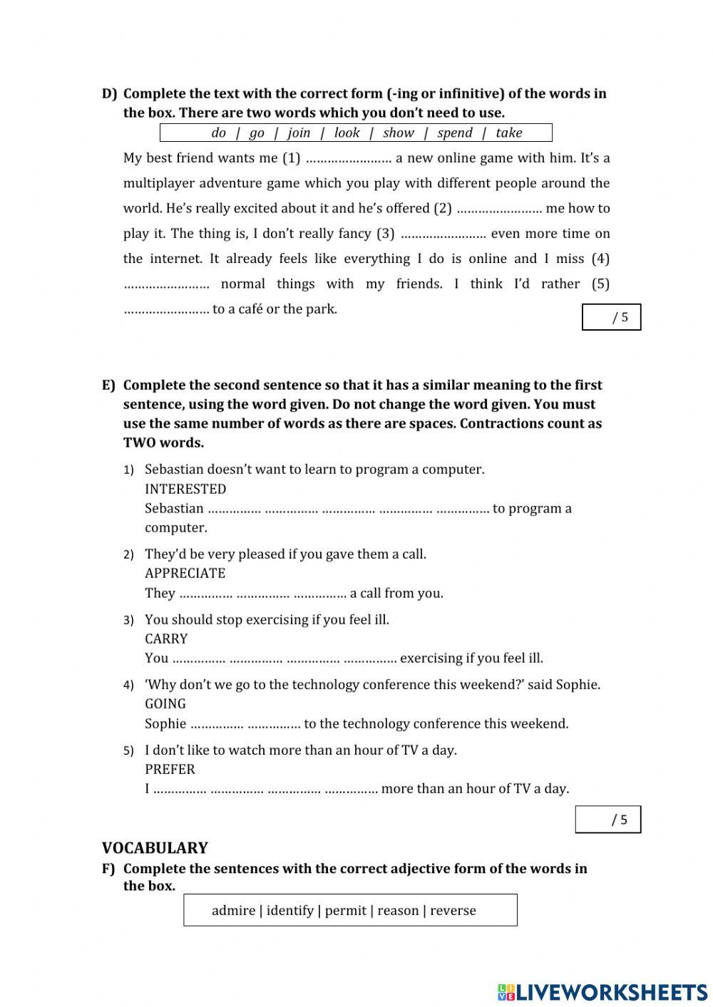 OPT 1T 1st tst GR+VOC