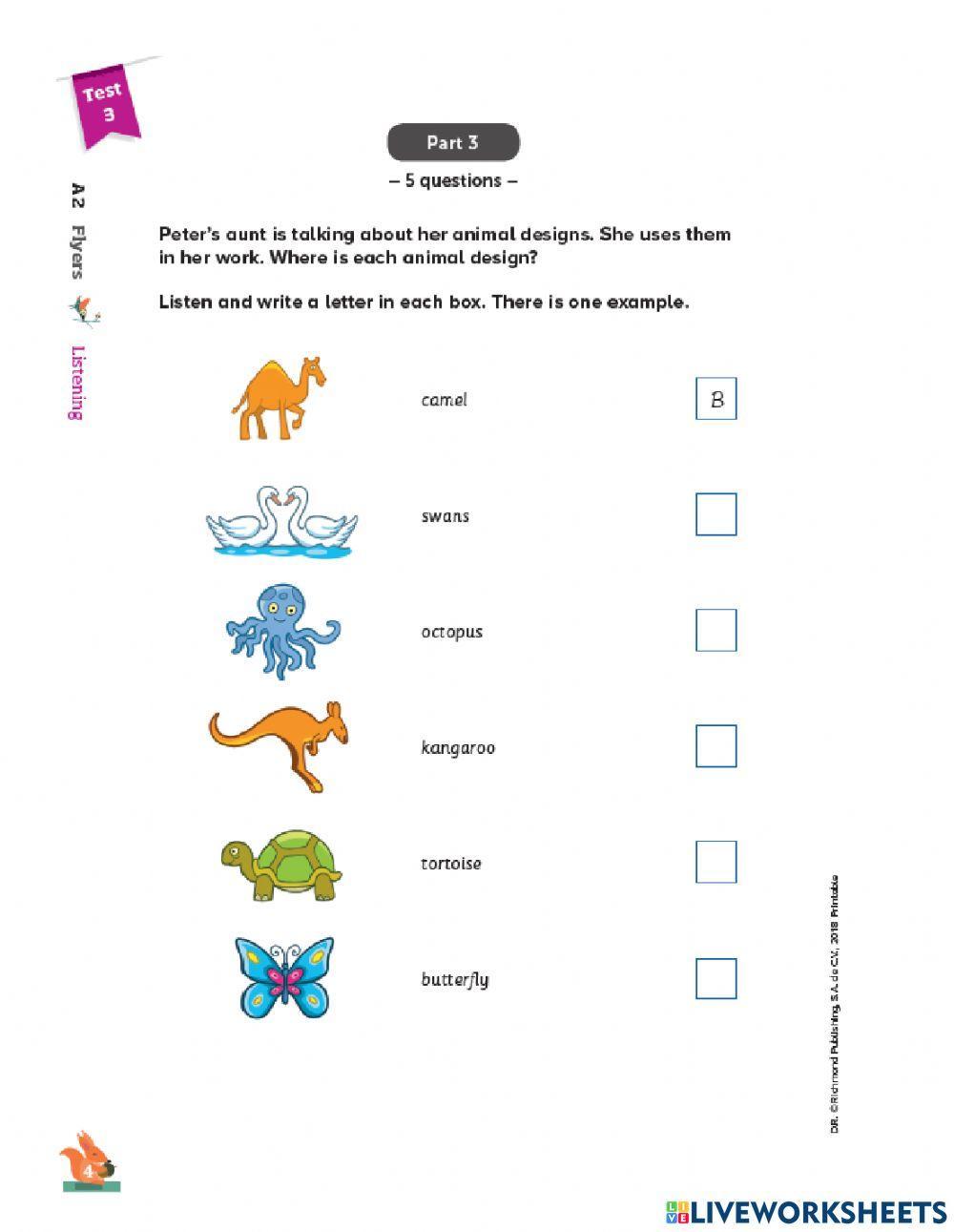 Flyers test 3 listening