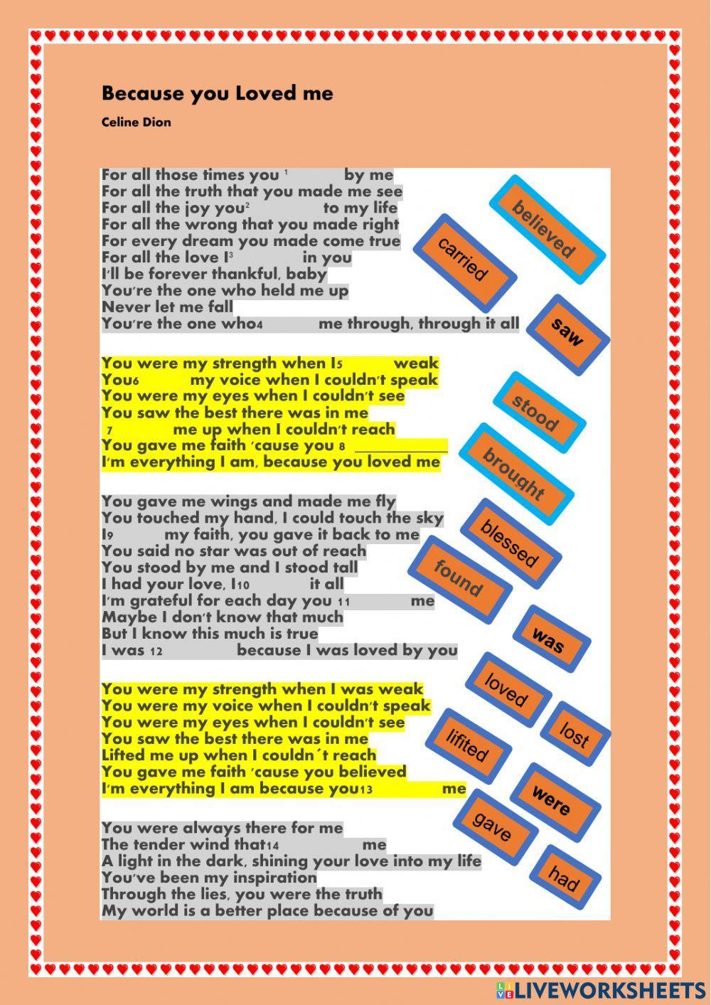 Because you loved me - Celine Dion