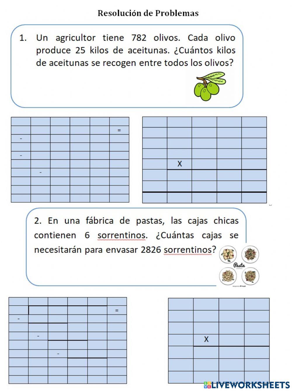Multiplicación y división
