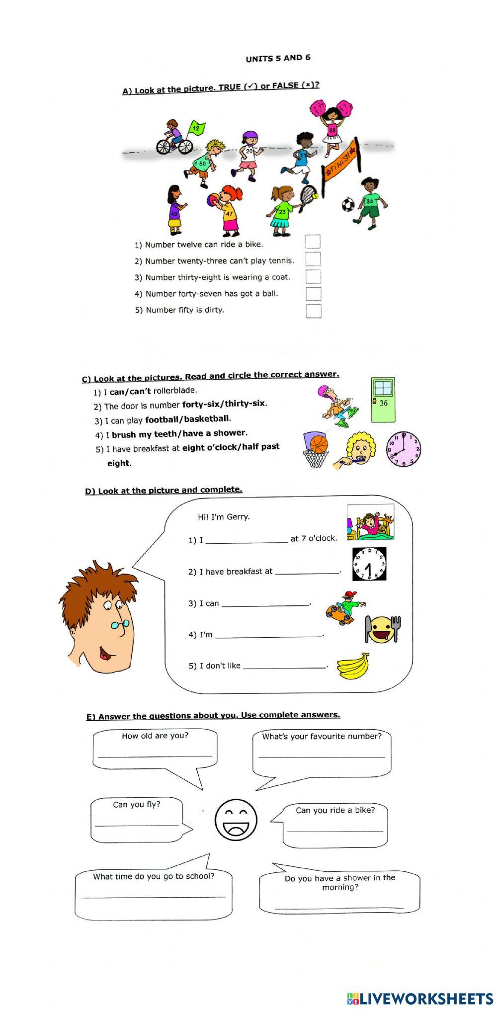Third Grade Kids - Units 5 and 6
