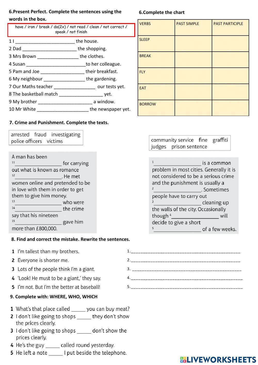 Practice for the Test