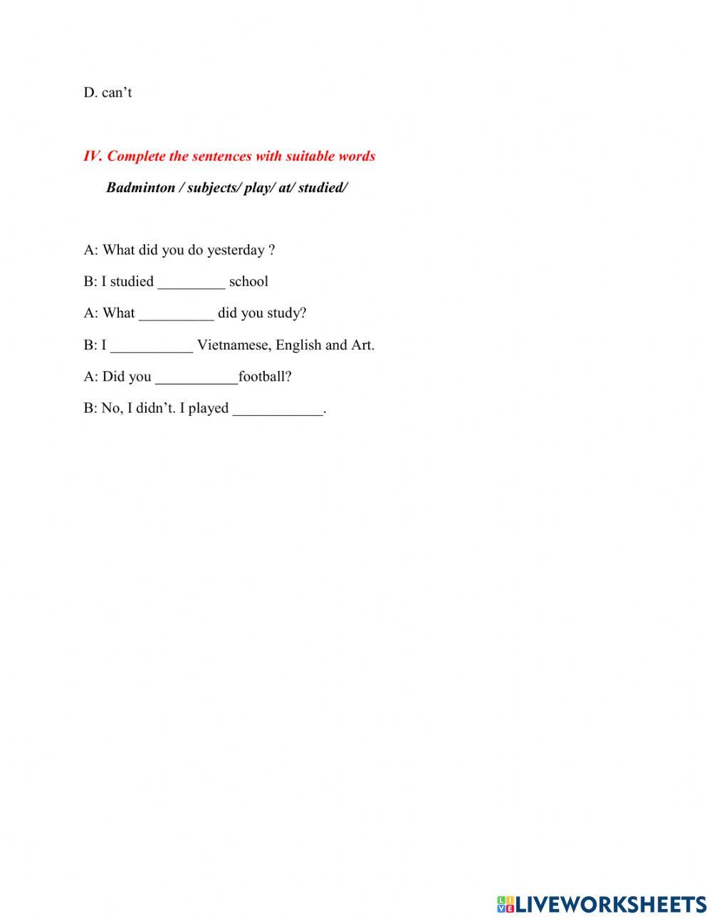 Grade 5 test