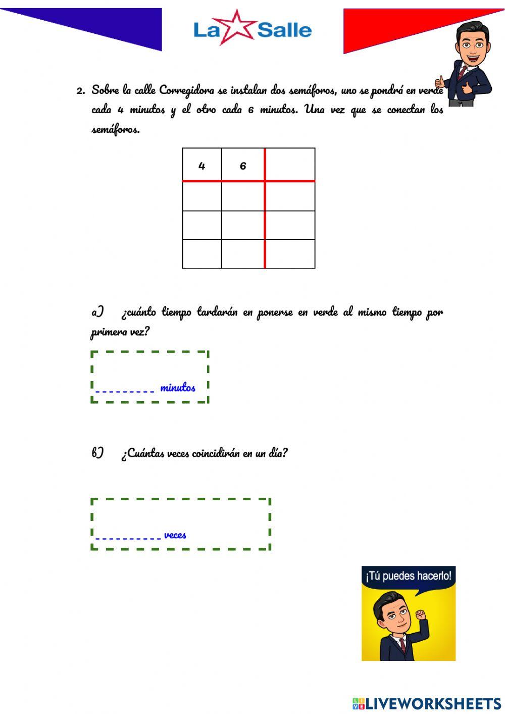 Problemas de mcm y mcd
