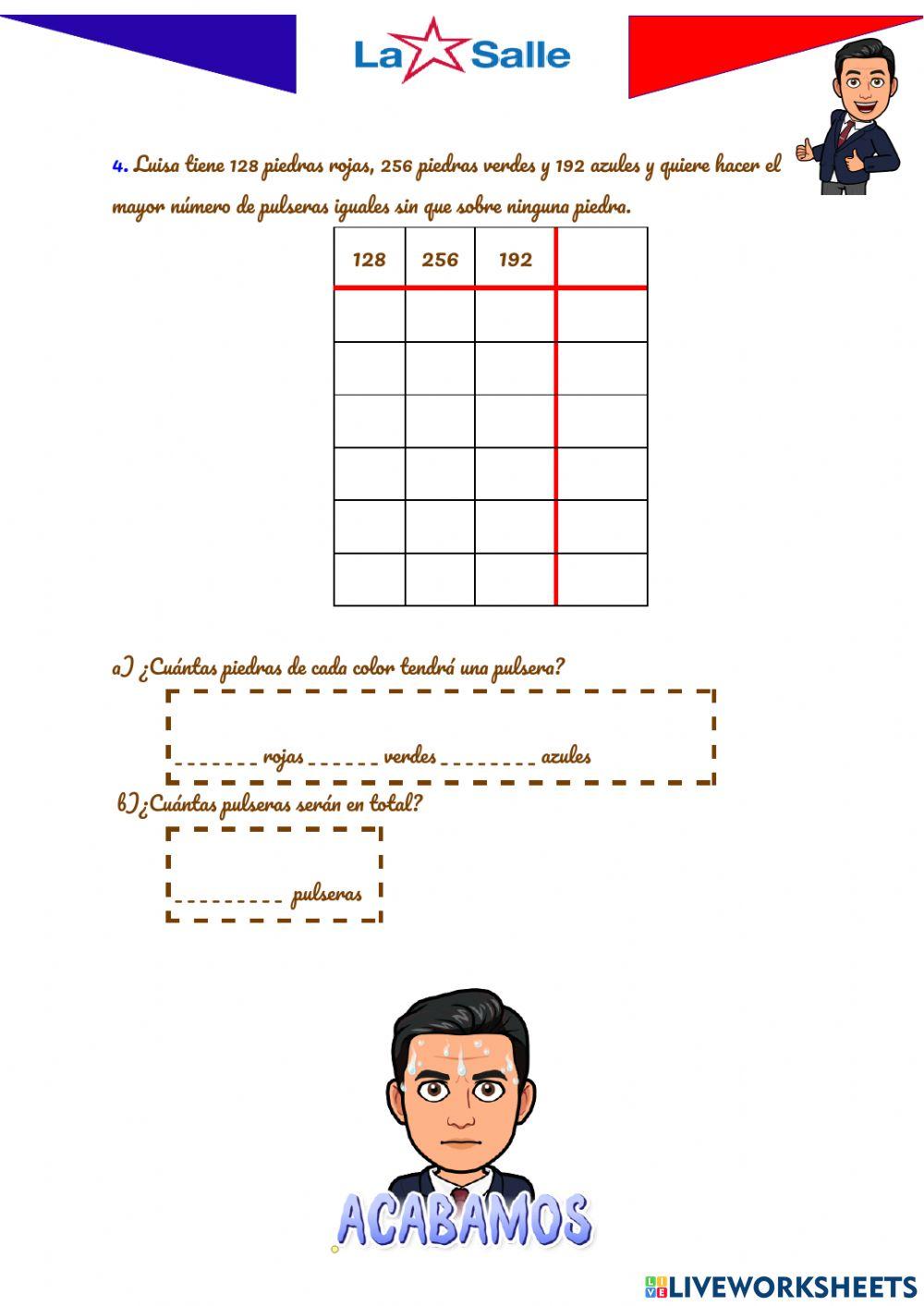 Problemas de mcm y mcd