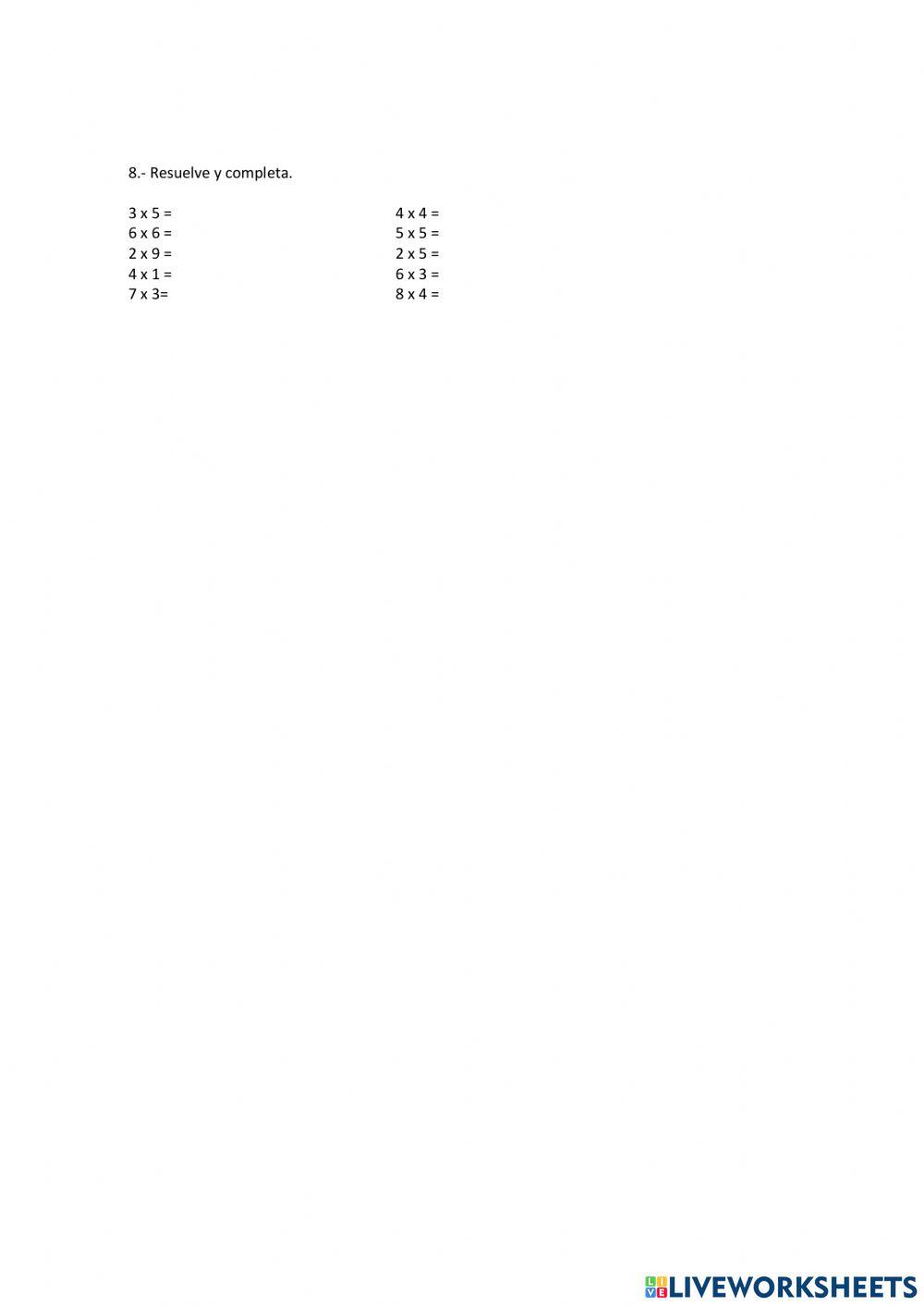 Evaluación de matemática