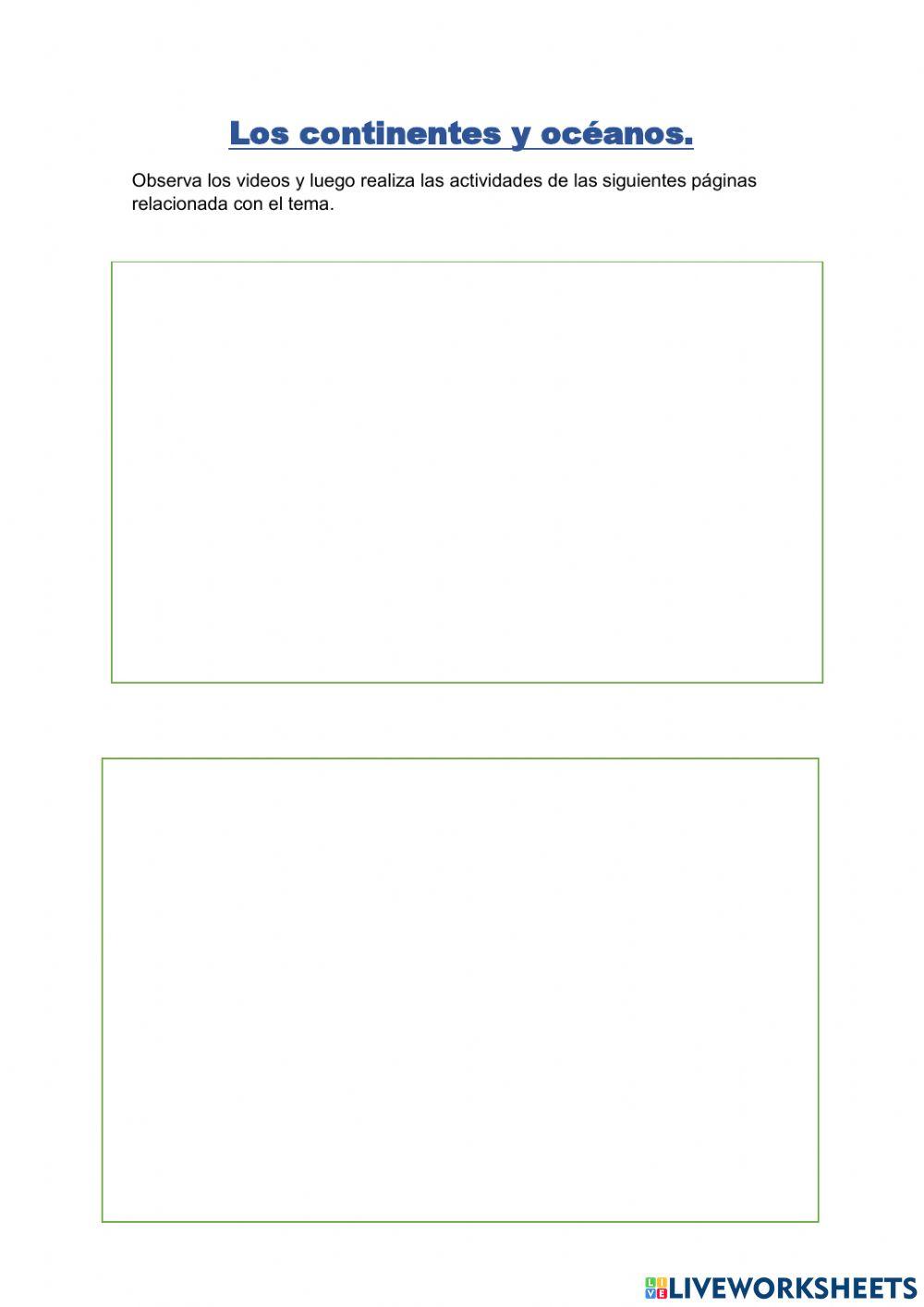 Videos sobre Continentes y océanos