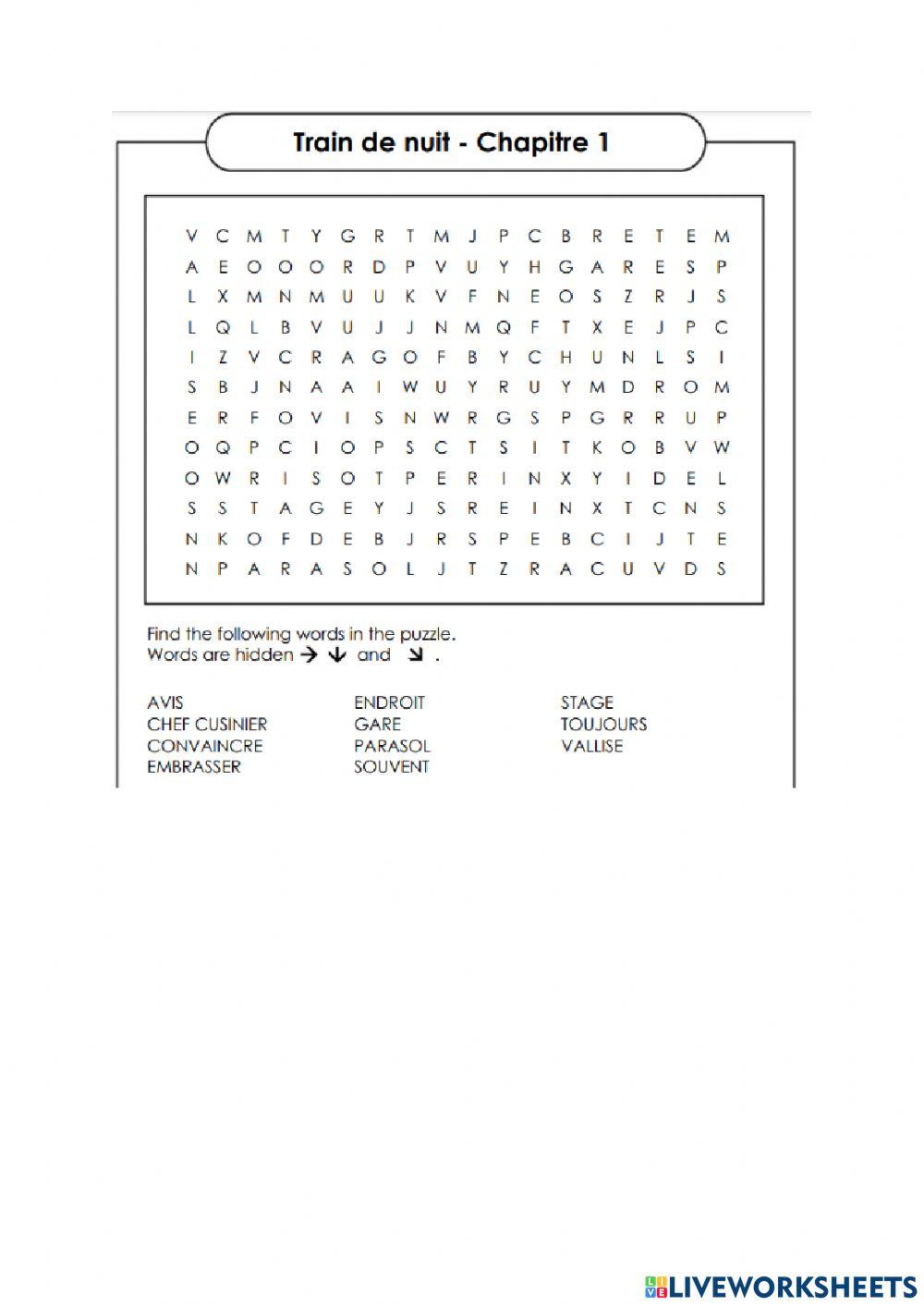 Train de nuit chapitre1