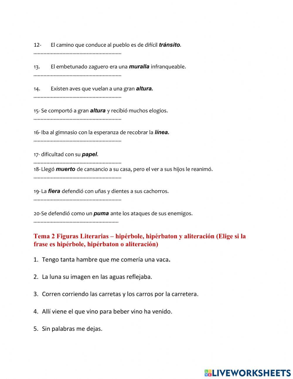 Denotación y Connotación figuras literarias