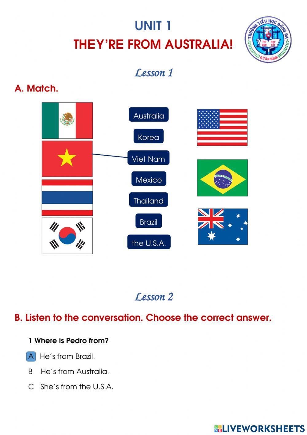 FFG4 U1 L1,2 WB worksheet Live Worksheets