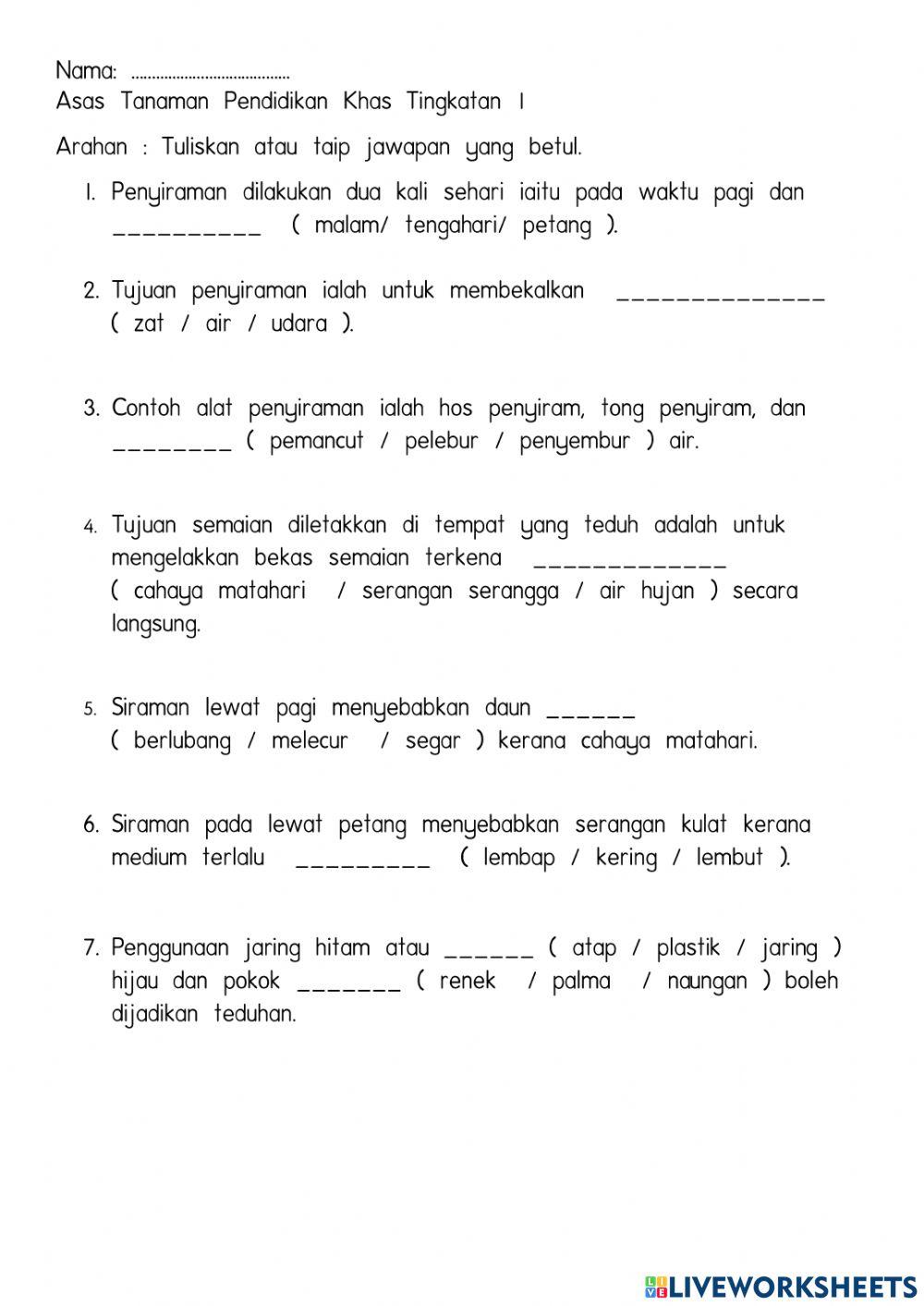 Menyiram dan Memberi Teduhan Pada Semaian