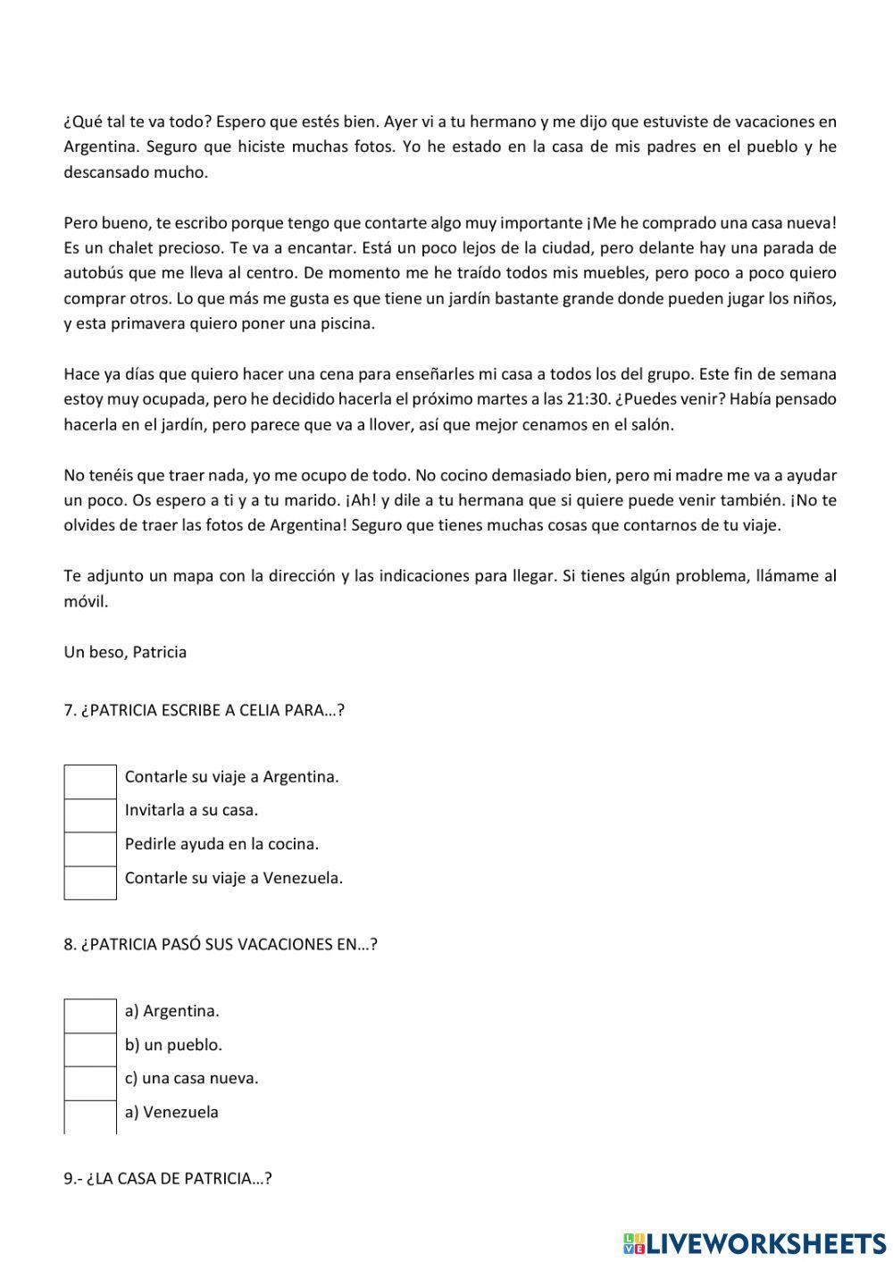 Lecturas comprensivas