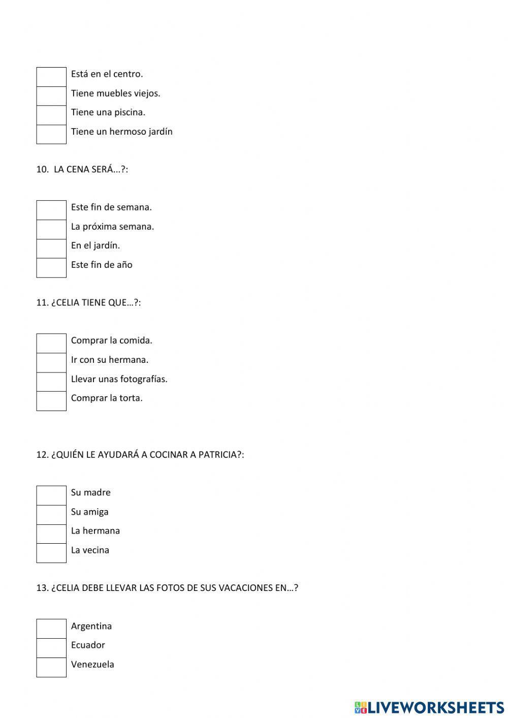 Lecturas comprensivas