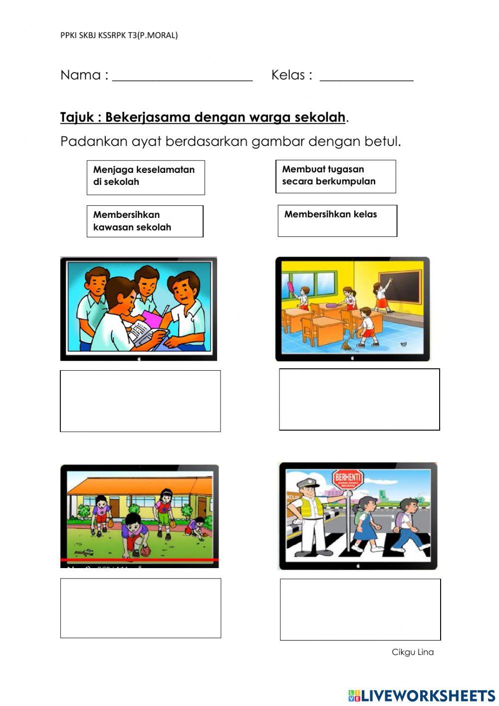 Bekerjasama kssrpk tahun 3(cikgu lina)