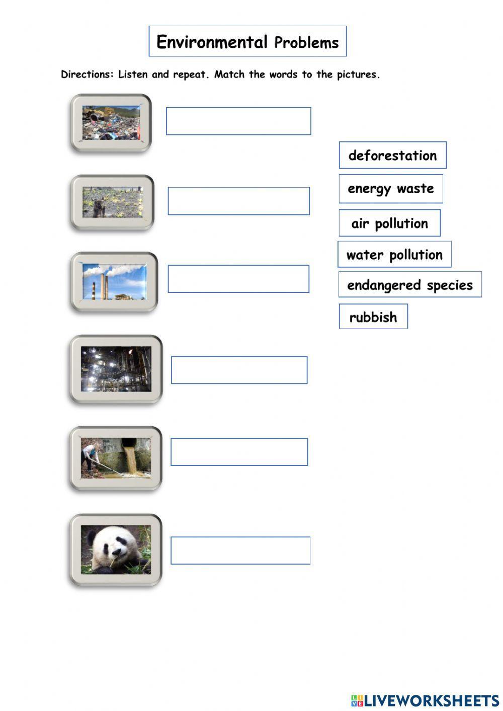 Vocabulary: environmental problems
