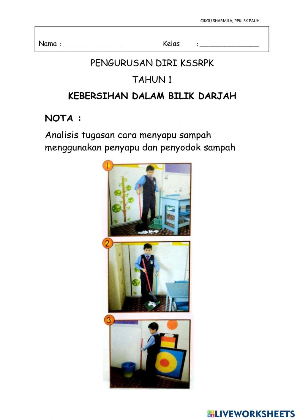 Kebersihan Dalam Bilik Darjah