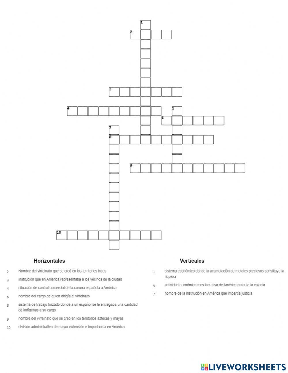 Guia crucigrama la colonia