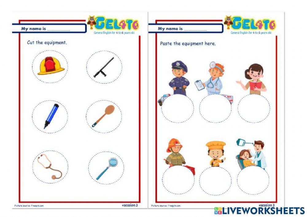 Workers tool worksheet | Live Worksheets