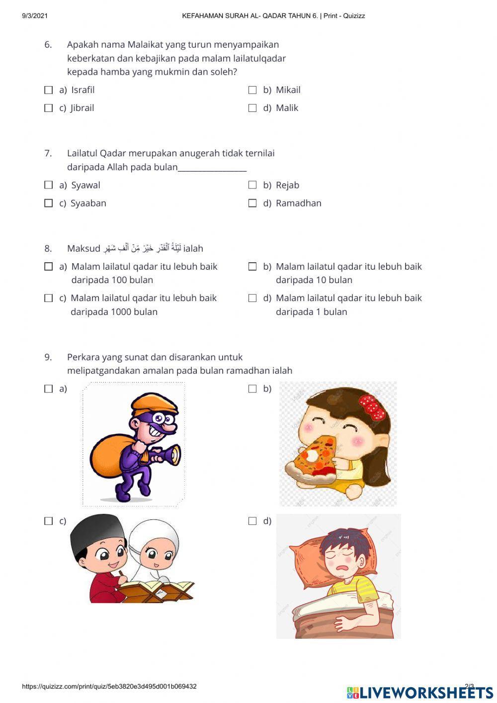 Surah Kefahaman : Al-Qadr