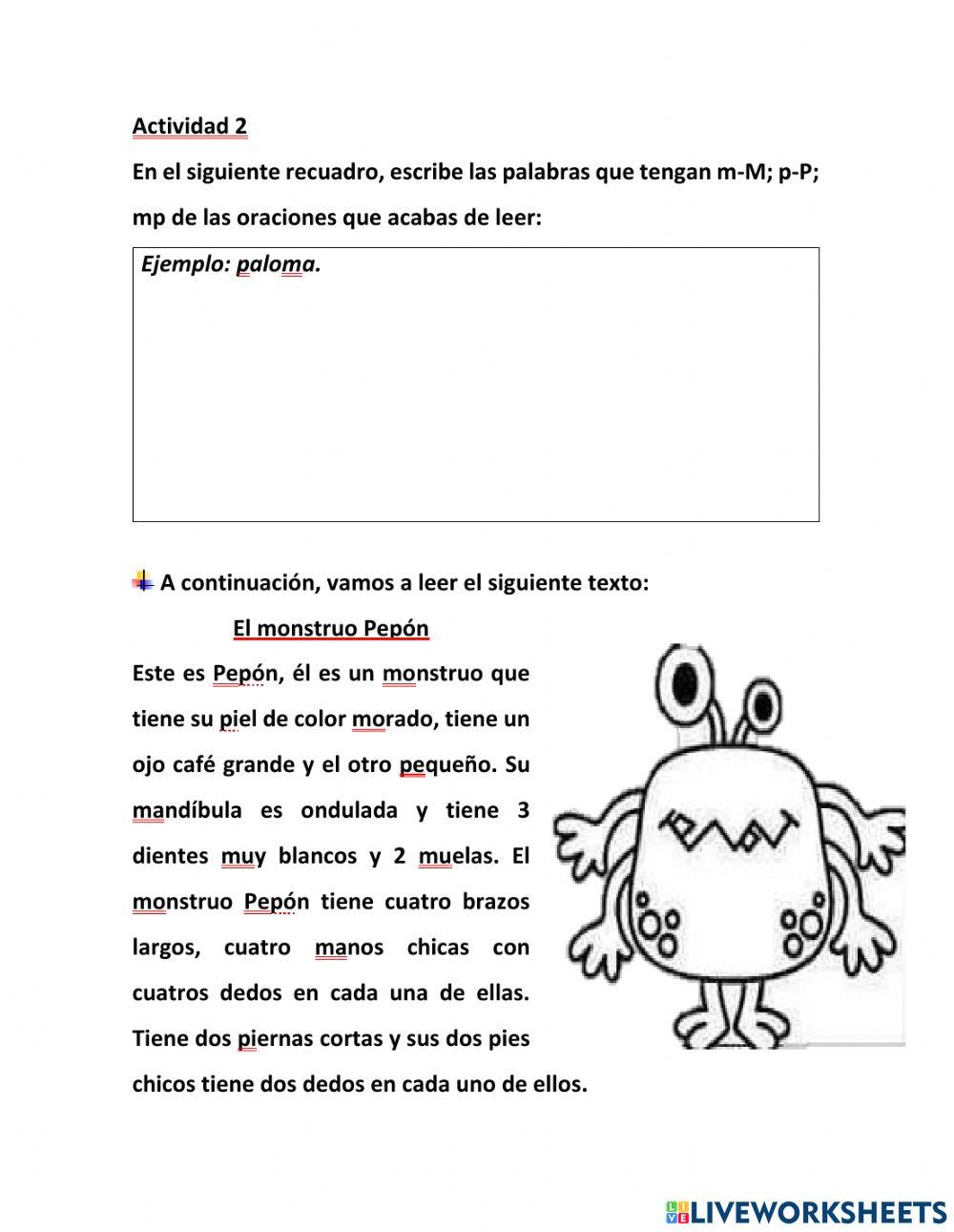 Actividad 16 lenguaje reforzamiento lector