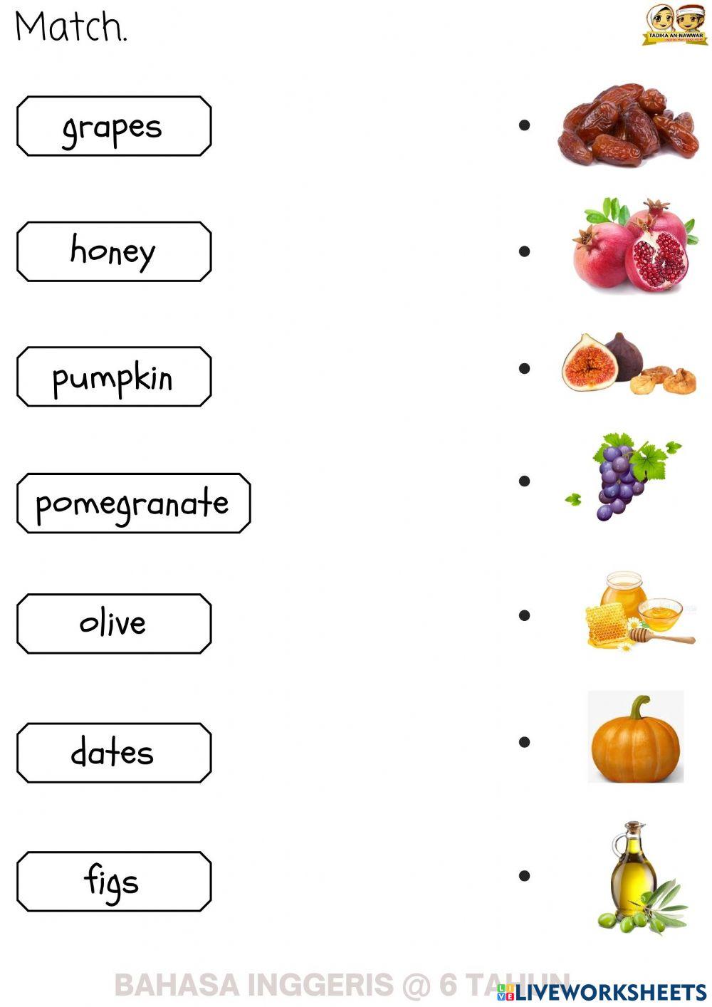 ENG Sunnah Food Worksheet Live Worksheets eng-sunnah-food-worksheet-live-worksheets