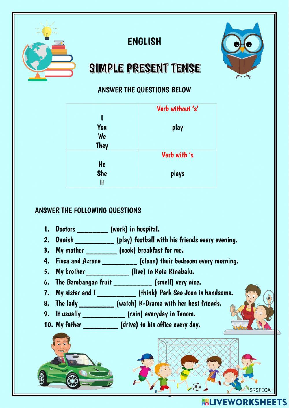 Simple present tense