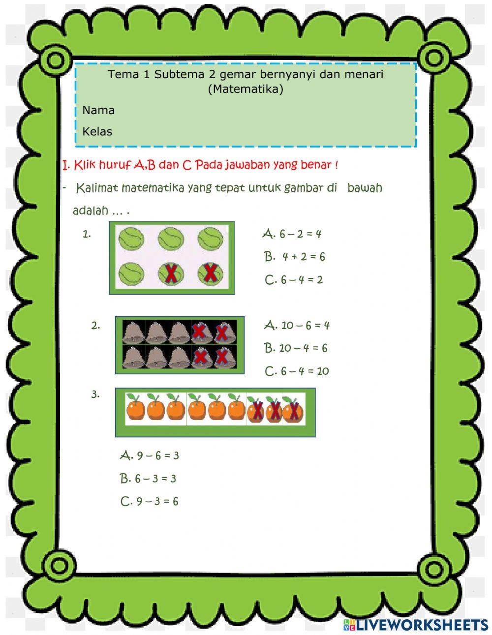 Latihan tema 2 subtema 2
