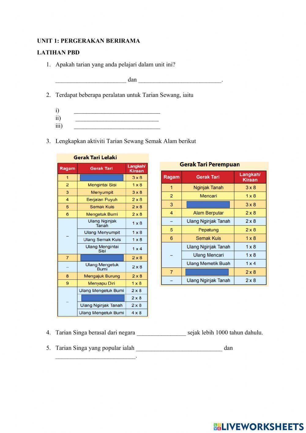 PJPK T4 Unit 1: Pergerakan Berirama