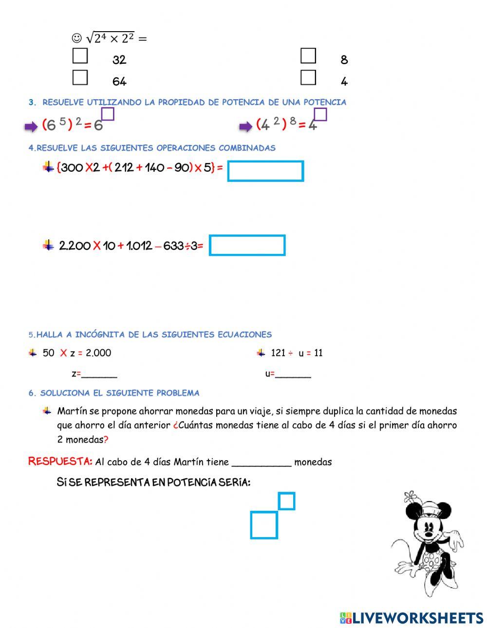 Evaluación 3 bimestre matemáticas y geometría 5