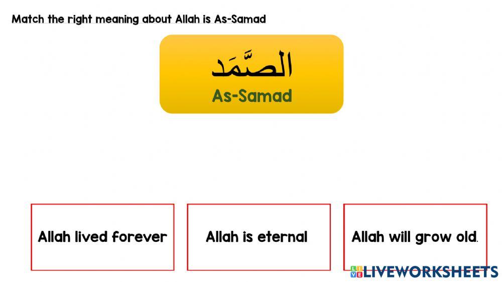 Allah is as-samad